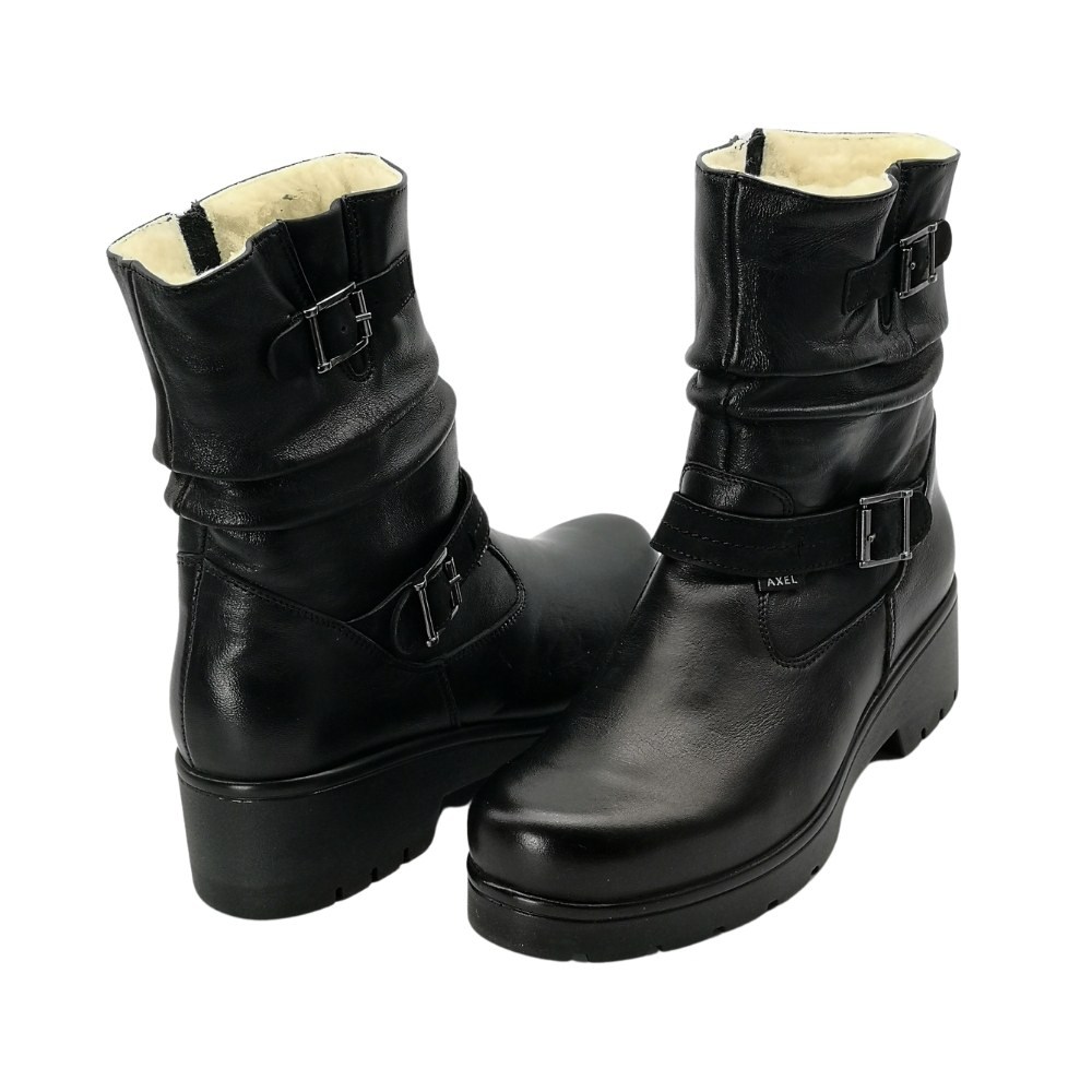 Женские черные ботинки зимние Axel (Польша) модель 5130