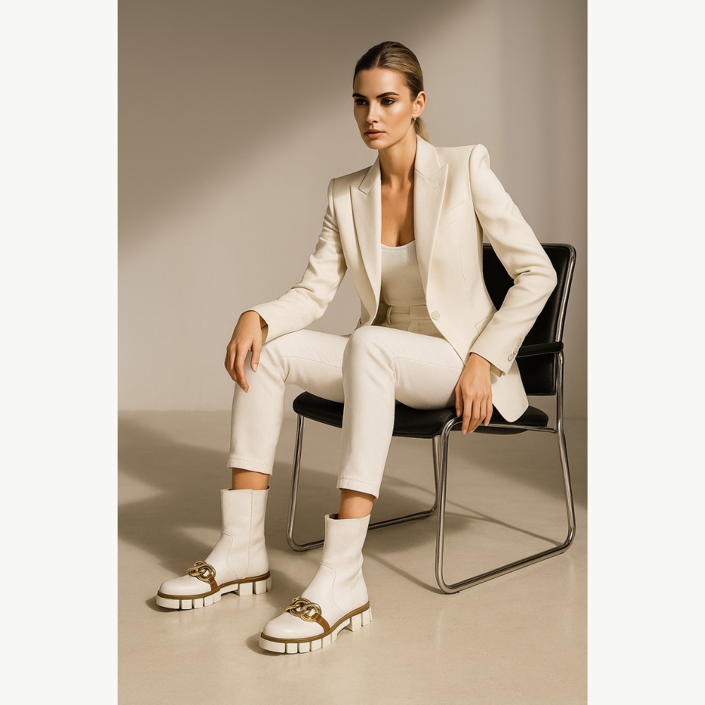 Женские белые зимние ботинки Best but 2782JUL-MAR 5131