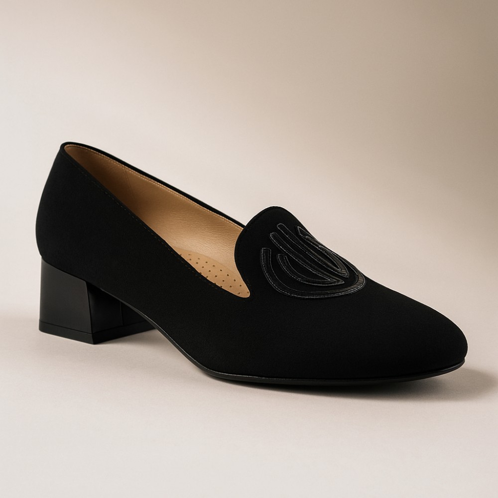 Жіночі чорні лофери Marсo (Польща) модель 5132