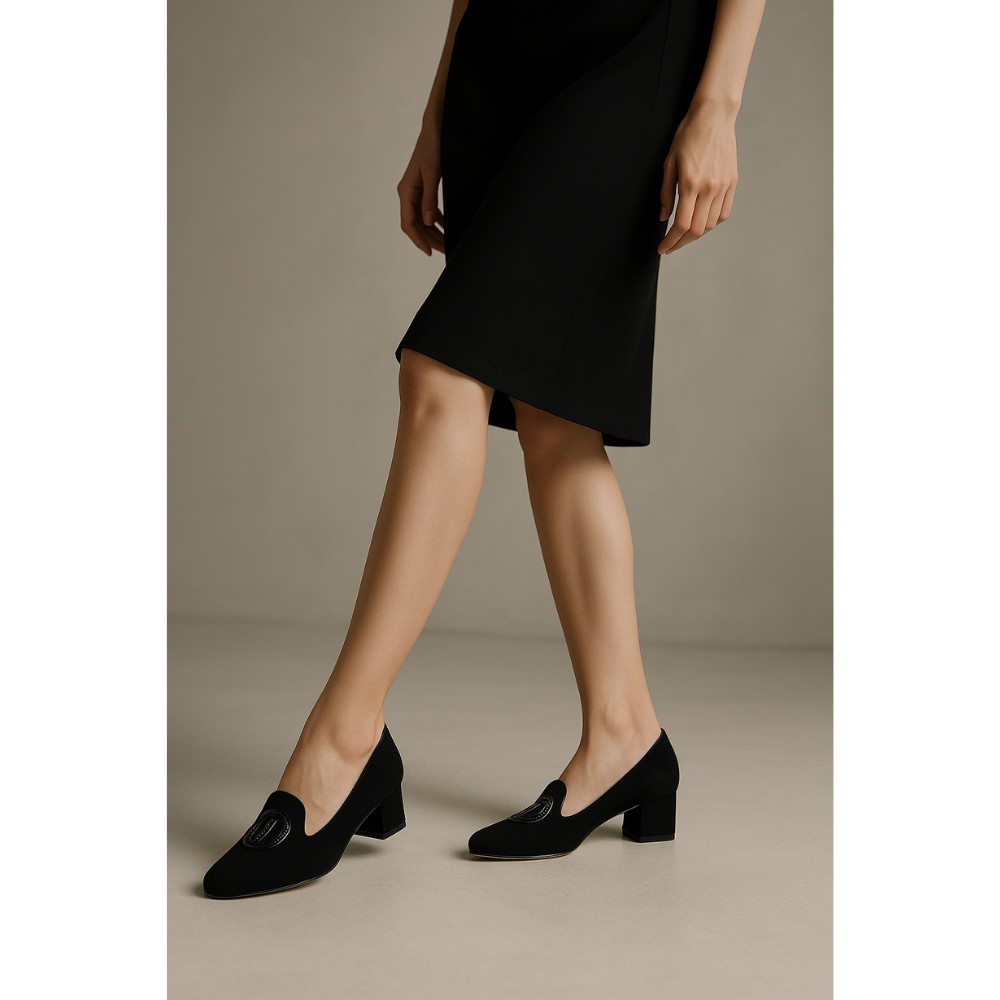 Жіночі чорні лофери Marсo (Польща) модель 5132