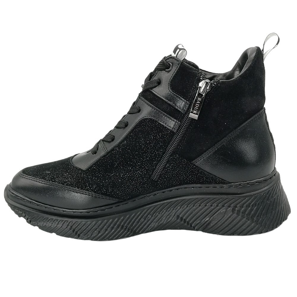 Женские черные ботинки демисезонные BADURA (Польша) модель 5135