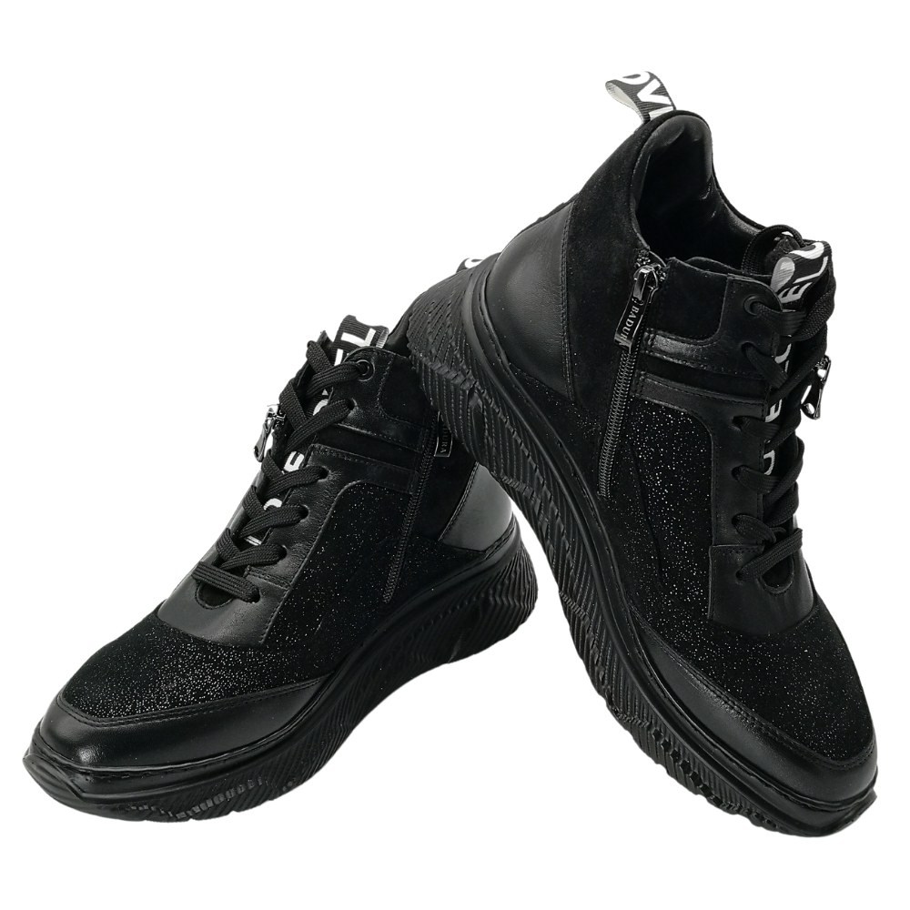 Женские черные ботинки демисезонные BADURA (Польша) модель 5135