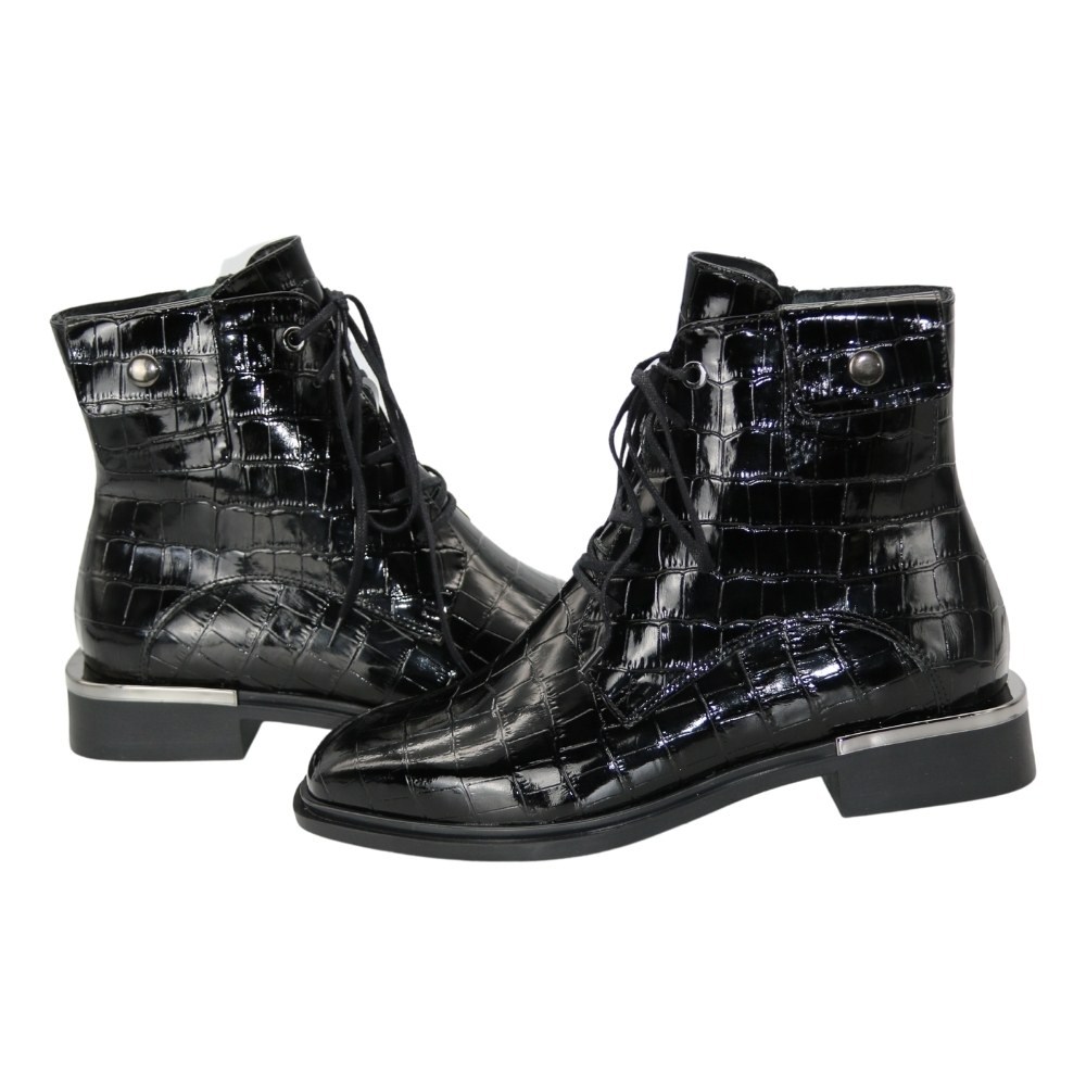 Жіночі чорні черевики демісезонні Bellum (Польща) модель 5137