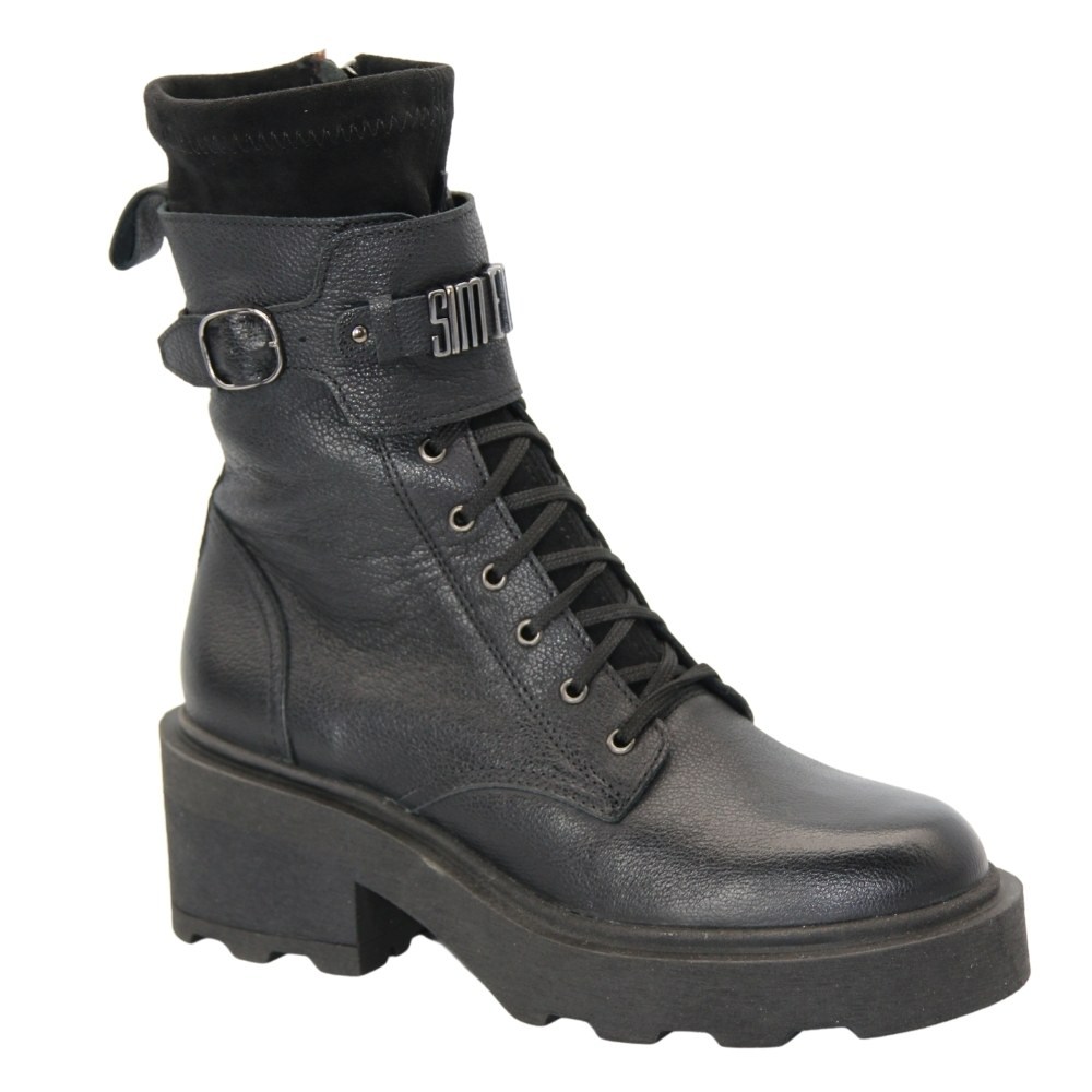 Women's black boots winter Simen (Poland) model 5138