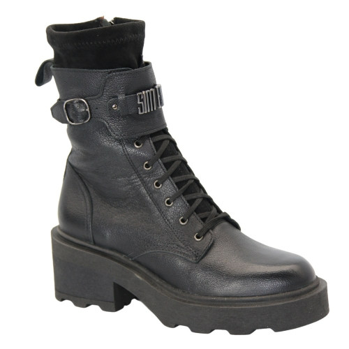 Women's black boots Simen Poland 4443a-faeda-czarny