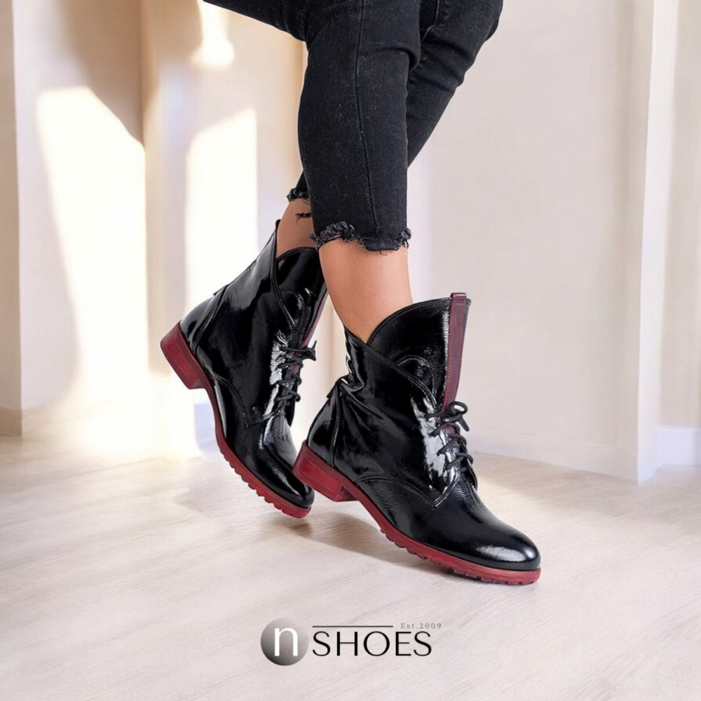 Жіночі чорні ботильйони демісезонні Flisalla (Польща) модель 5139