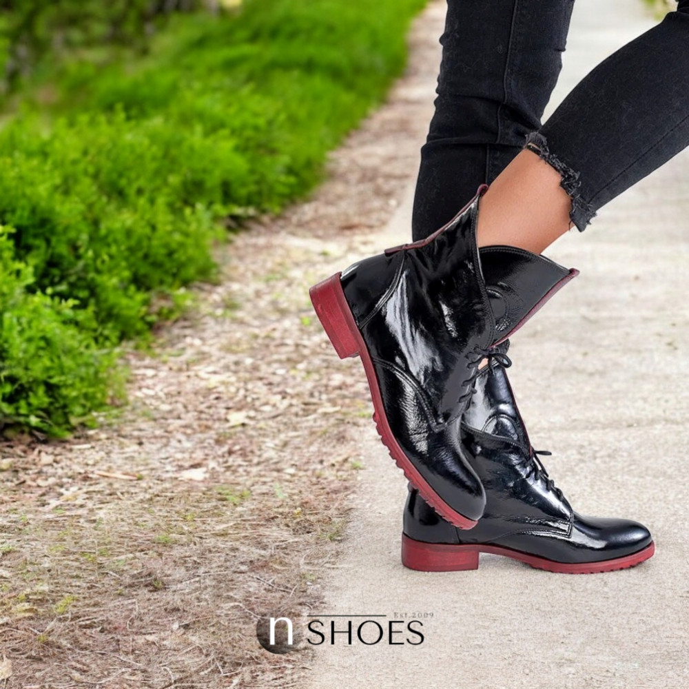 Жіночі чорні ботильйони демісезонні Flisalla (Польща) модель 5139