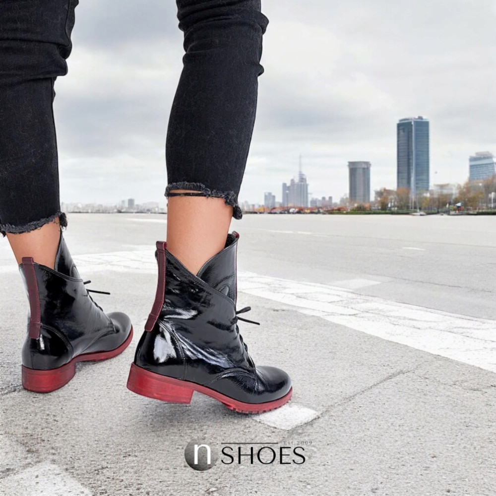 Жіночі чорні ботильйони демісезонні Flisalla (Польща) модель 5139