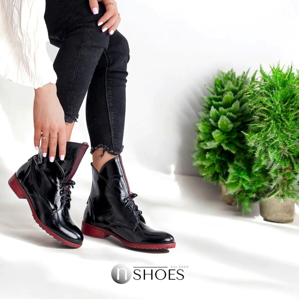 Жіночі чорні ботильйони демісезонні Flisalla (Польща) модель 5139