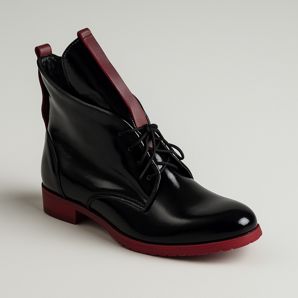 Жіночі чорні ботильйони демісезонні Flisalla (Польща) модель 5139