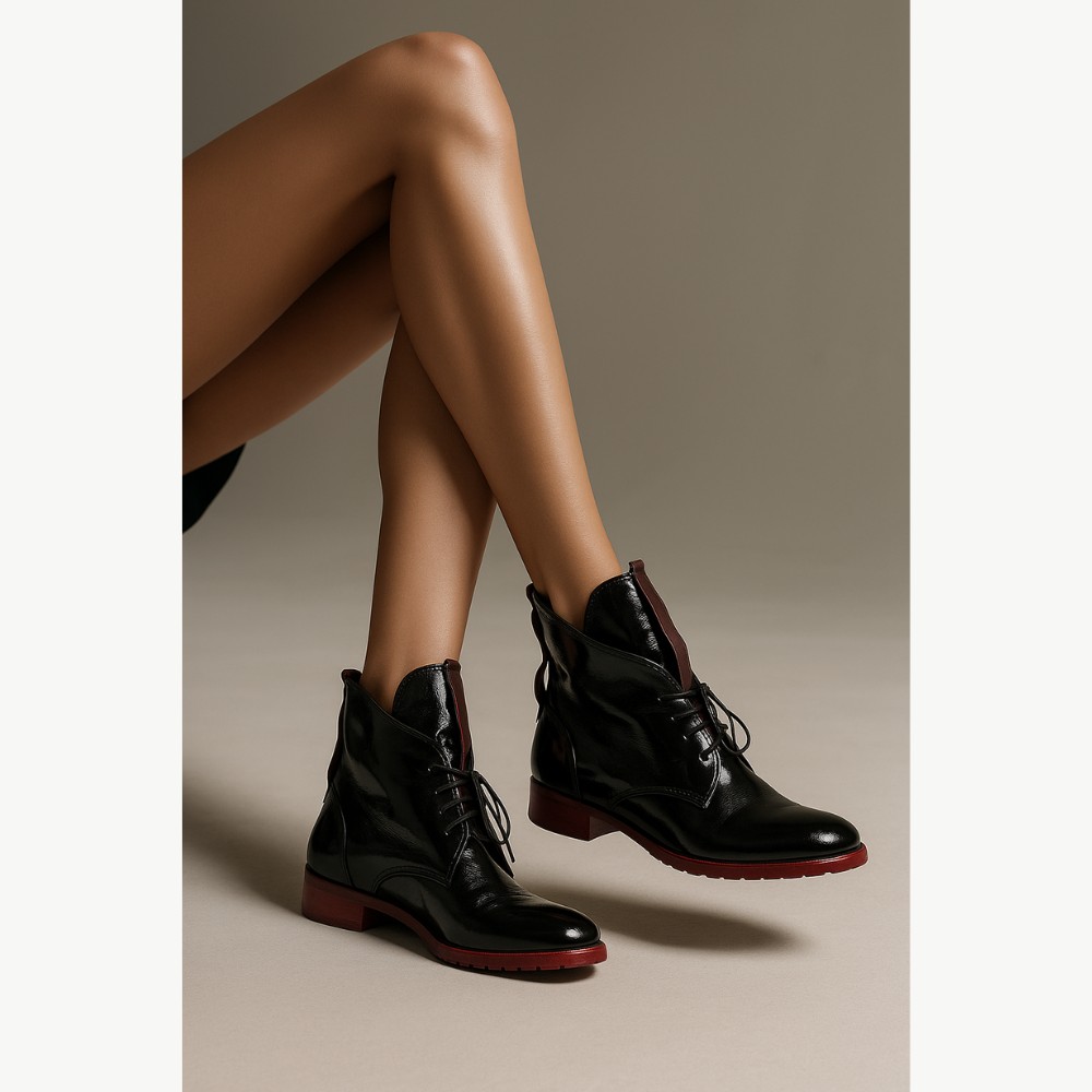 Жіночі чорні ботильйони демісезонні Flisalla (Польща) модель 5139