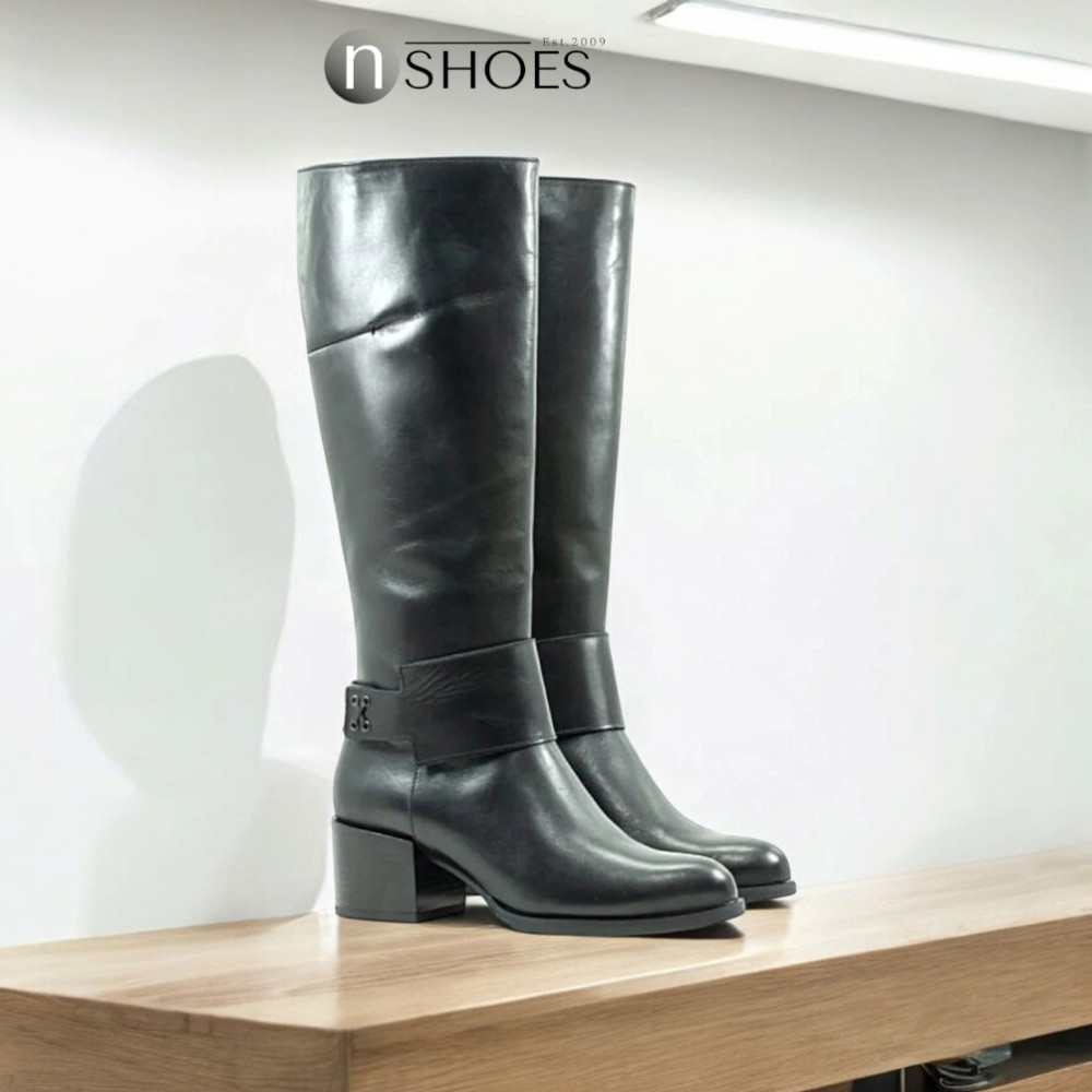 Жіночі чорні чоботи демісезонні Szydlowski (Польща) модель 5150