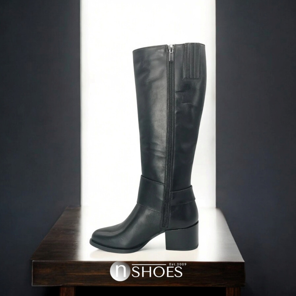 Жіночі чорні чоботи демісезонні Szydlowski (Польща) модель 5150