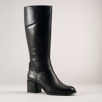 Жіночі класичні чорні чоботи демісезонні на підборах Szydlowski 2520-cp-1 5150 з натуральної шкіри 38 і 39 розмір зі знижкою від польської фабрики