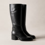 Жіночі чорні чоботи демісезонні Szydlowski (Польща) модель 5150