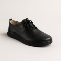 Женские черные туфли Lesta Польша 241-4321-1-1036 5152 комфортные из натуральной кожи от польской фабрики