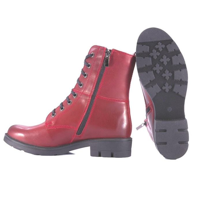 Women’s Burgundy Mid-Season Boots Lesta 191-6477-6-5148 5153