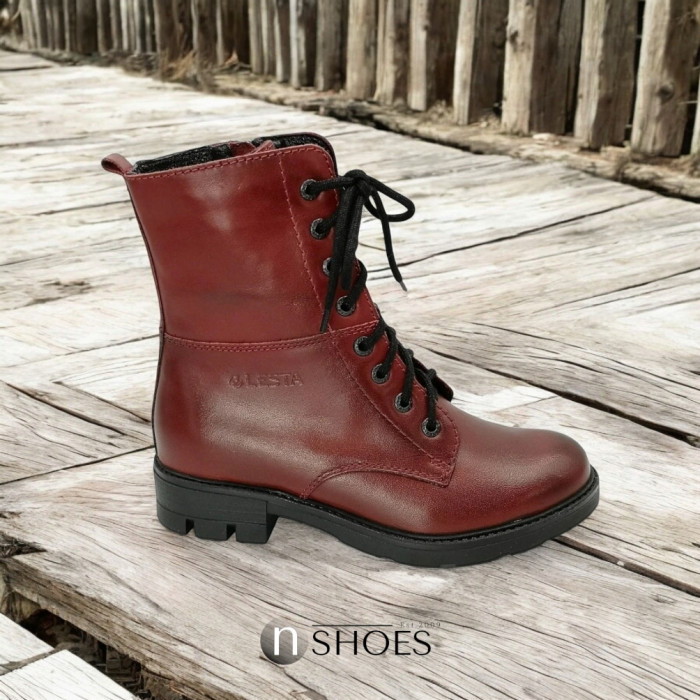 Women’s Burgundy Mid-Season Boots Lesta 191-6477-6-5148 5153