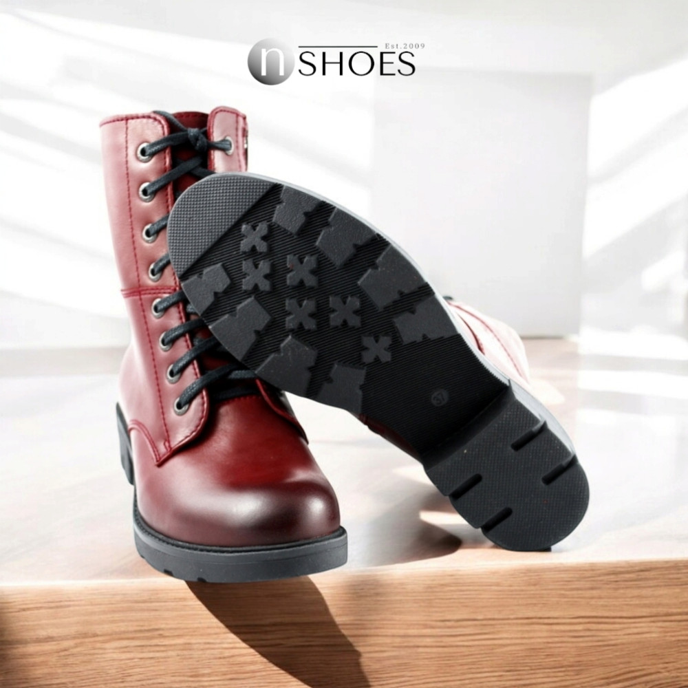 Женские бордовые демисезонные ботинки Lesta 191-6477-6-5148 5153