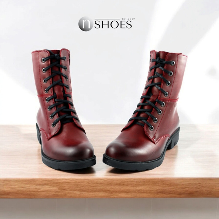 Women’s Burgundy Mid-Season Boots Lesta 191-6477-6-5148 5153