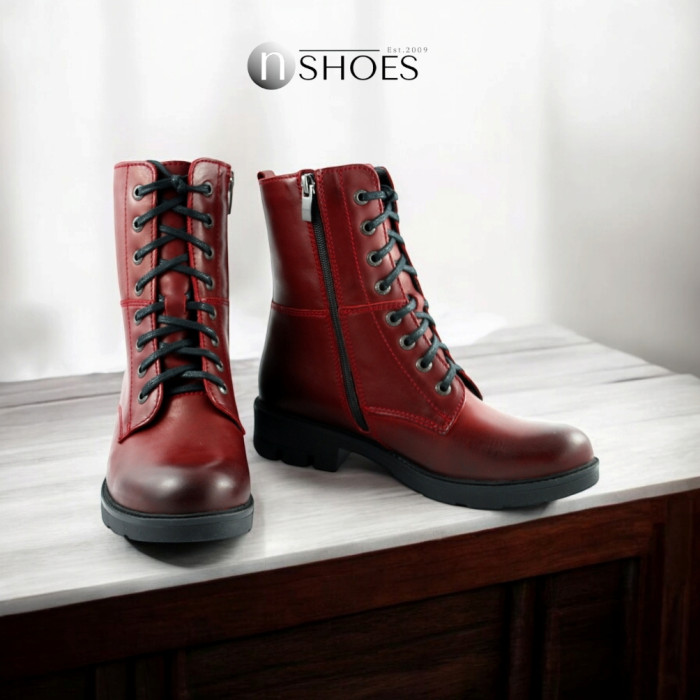Women’s Burgundy Mid-Season Boots Lesta 191-6477-6-5148 5153