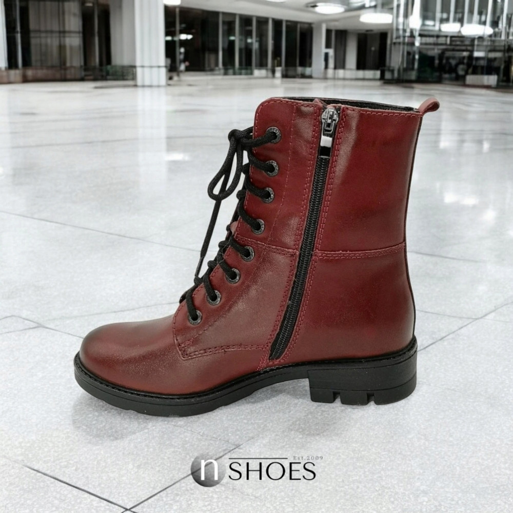 Женские бордовые демисезонные ботинки Lesta 191-6477-6-5148 5153