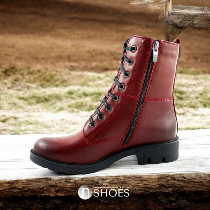 Women’s Burgundy Mid-Season Boots Lesta 191-6477-6-5148 5153