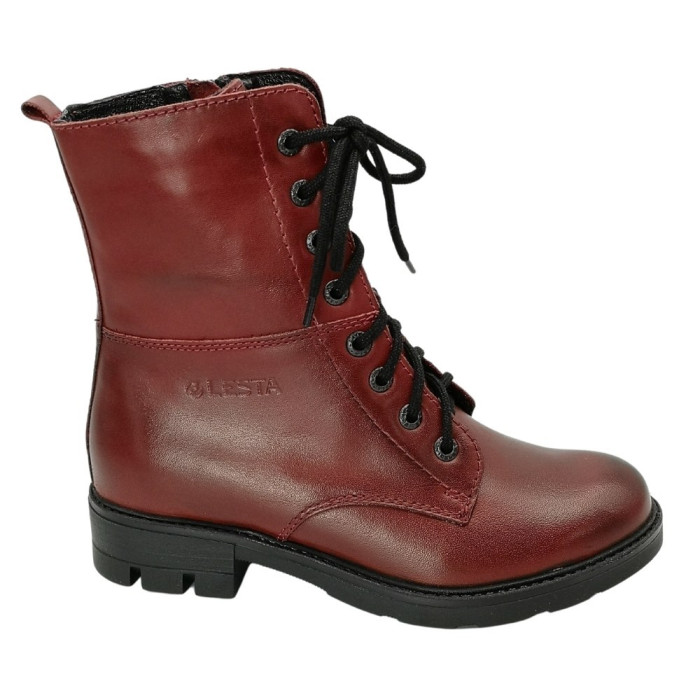 Women’s Burgundy Mid-Season Boots Lesta 191-6477-6-5148 5153