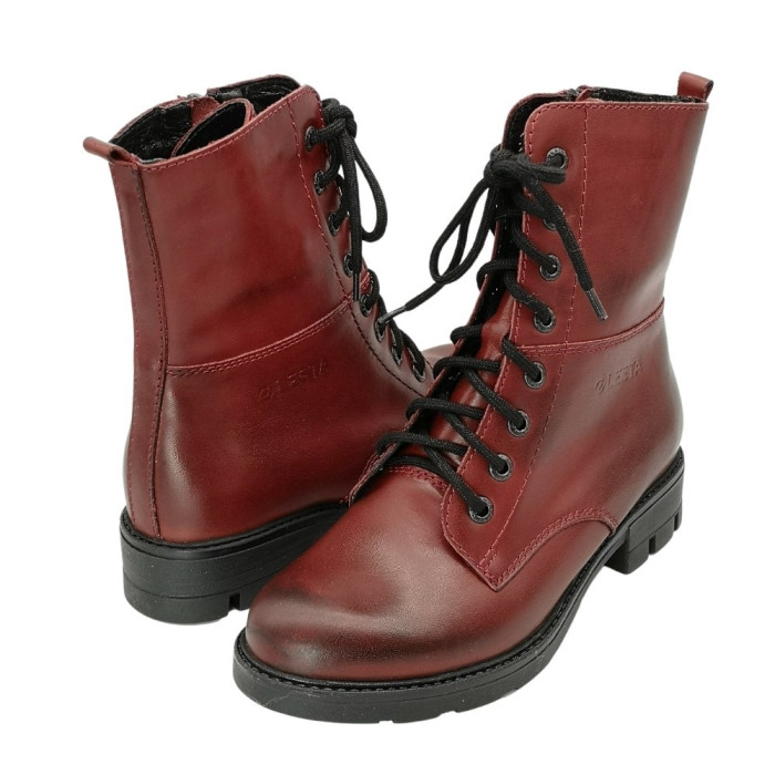 Women’s Burgundy Mid-Season Boots Lesta 191-6477-6-5148 5153