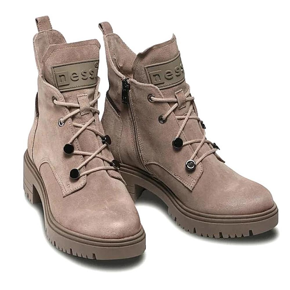 Женские бежевые ботинки Nessi (Польша) модель 5155