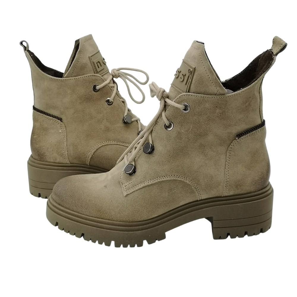 Женские бежевые ботинки Nessi (Польша) модель 5155