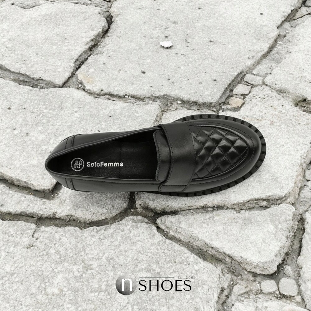 Жіночі чорні лофери Solo Femme (Польща) модель 5156