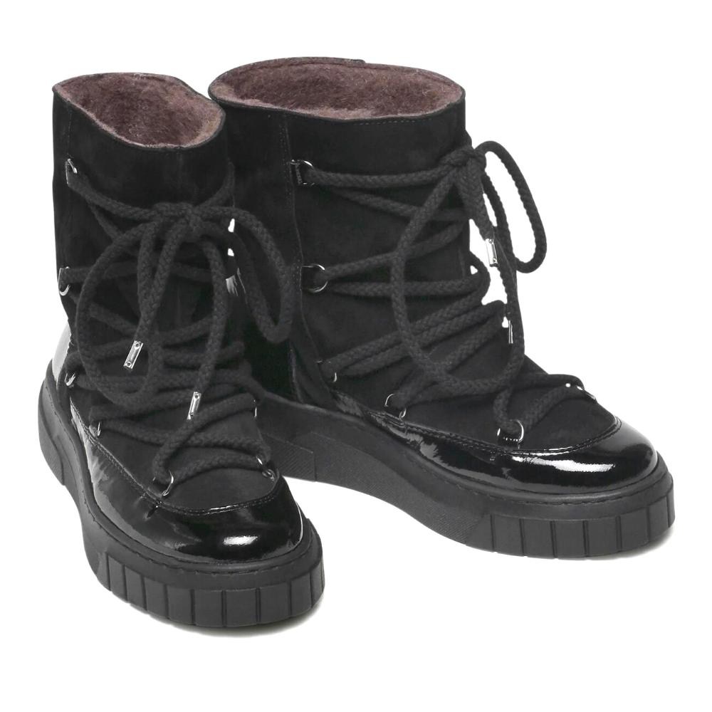 Жіночі чорні черевики зимові Solo Femme (Польща) модель 5159