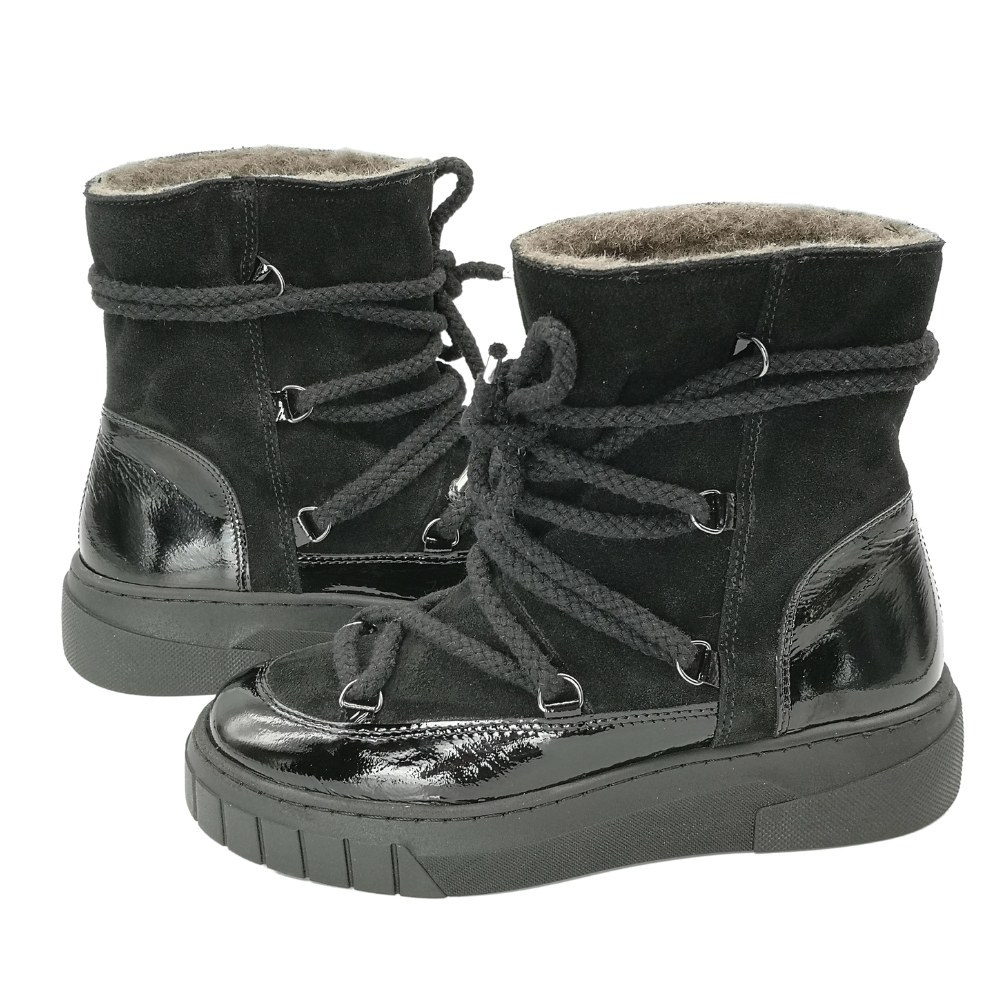 Жіночі чорні черевики зимові Solo Femme (Польща) модель 5159