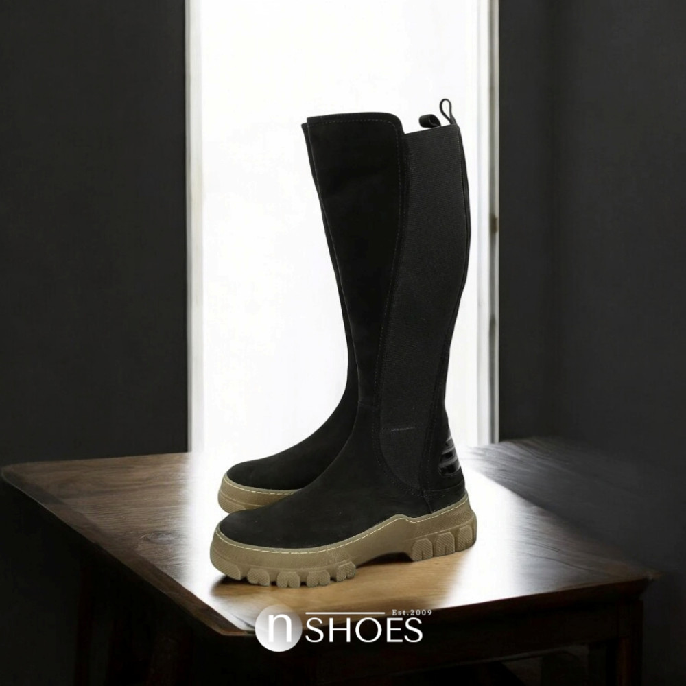 Жіночі чорні чоботи демісезонні Solo Femme (Польща) модель 5162