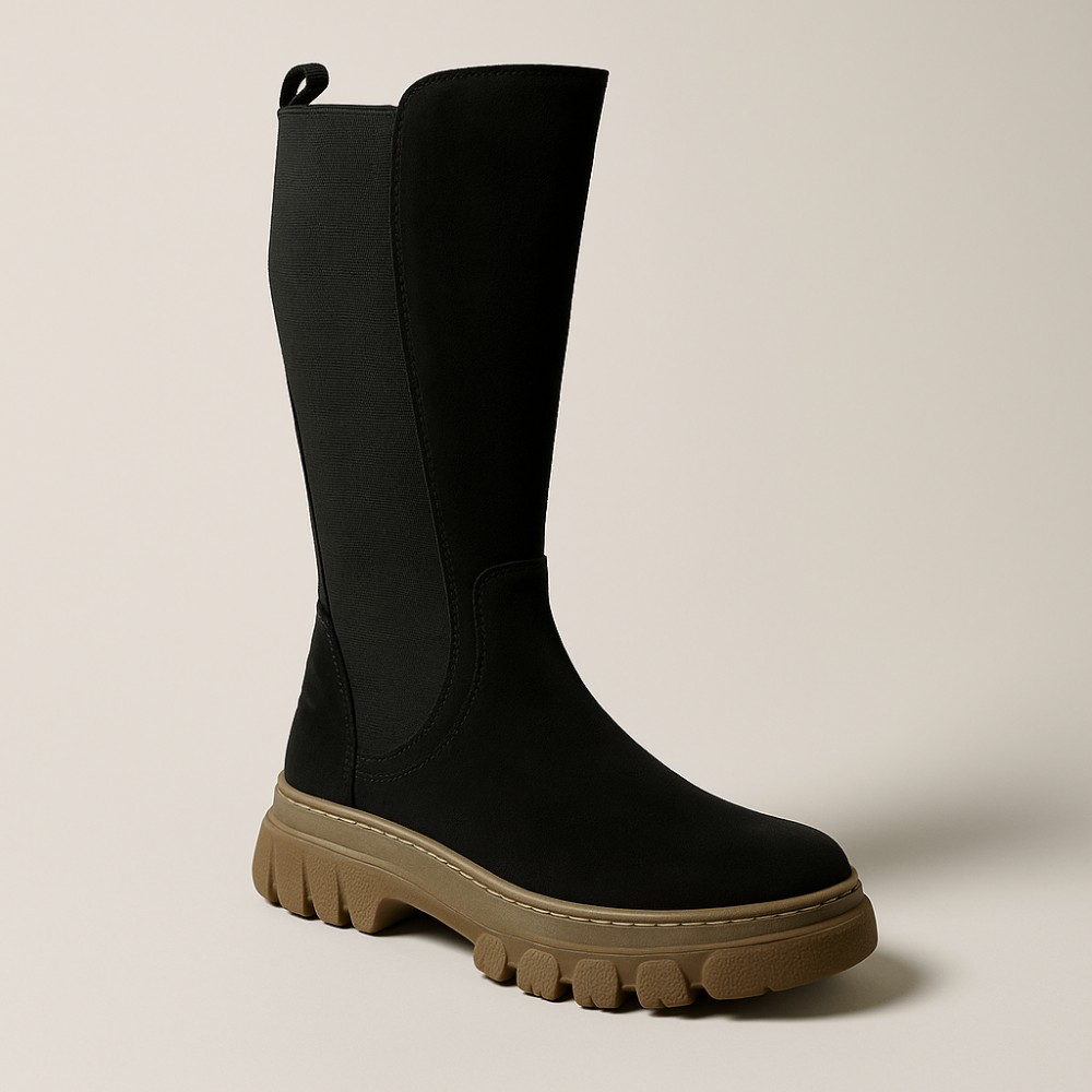 Жіночі чорні чоботи демісезонні Solo Femme (Польща) модель 5162