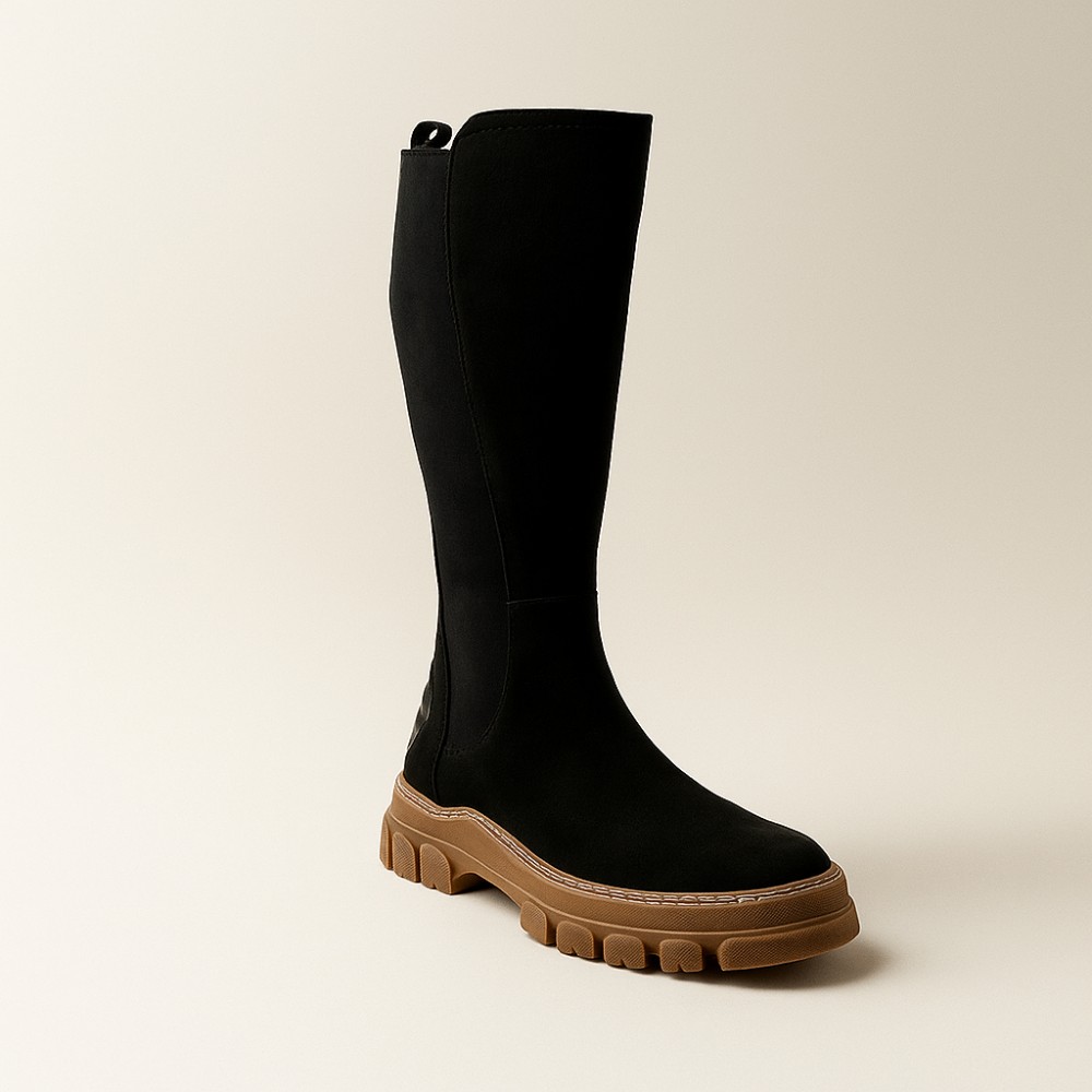 Жіночі чорні чоботи демісезонні Solo Femme (Польща) модель 5162