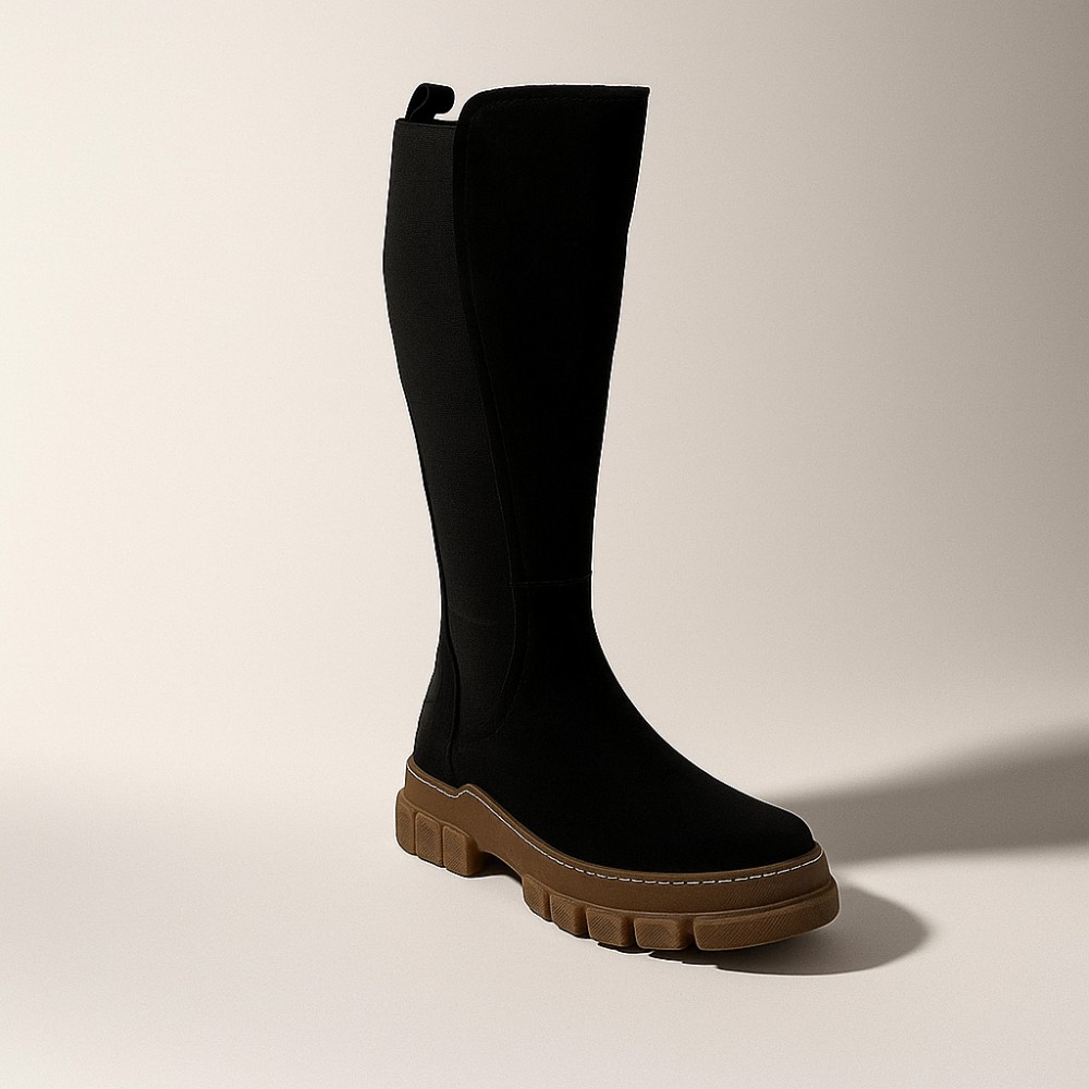 Жіночі чорні чоботи демісезонні Solo Femme (Польща) модель 5162