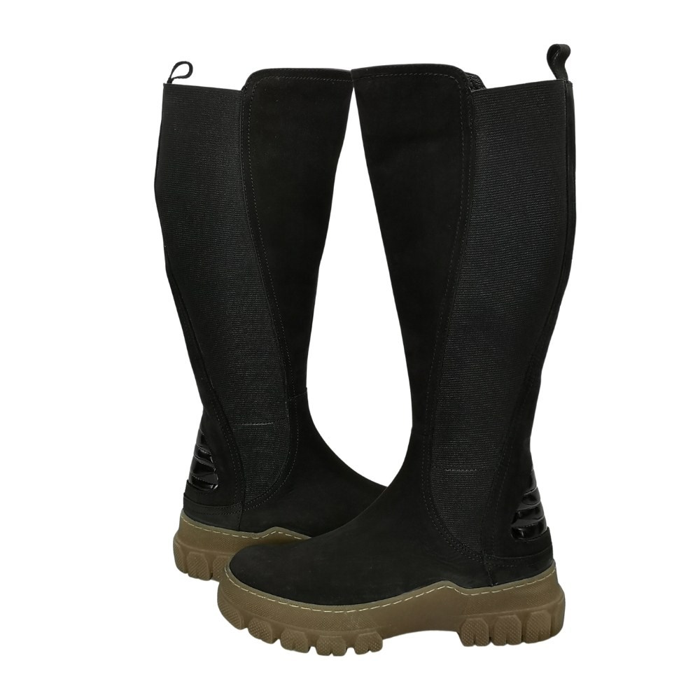 Жіночі чорні чоботи демісезонні Solo Femme (Польща) модель 5162