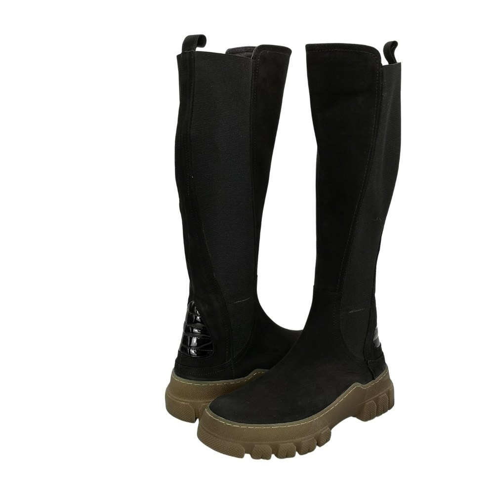 Жіночі чорні чоботи демісезонні Solo Femme (Польща) модель 5162