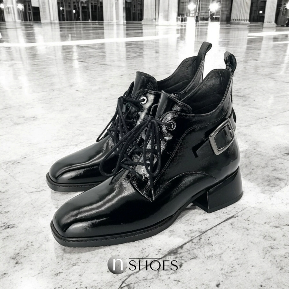 Жіночі чорні лакові ботильйони Bellum 5724-161-2-kris-3-2-21z 5165