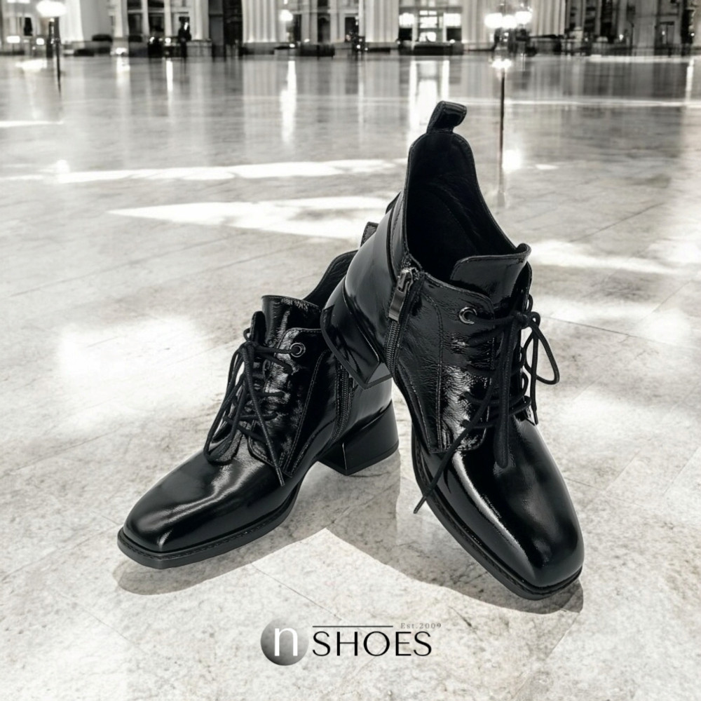 Жіночі чорні лакові ботильйони Bellum 5724-161-2-kris-3-2-21z 5165