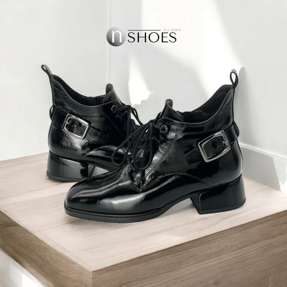 Жіночі чорні лакові ботильйони Bellum 5724-161-2-kris-3-2-21z 5165