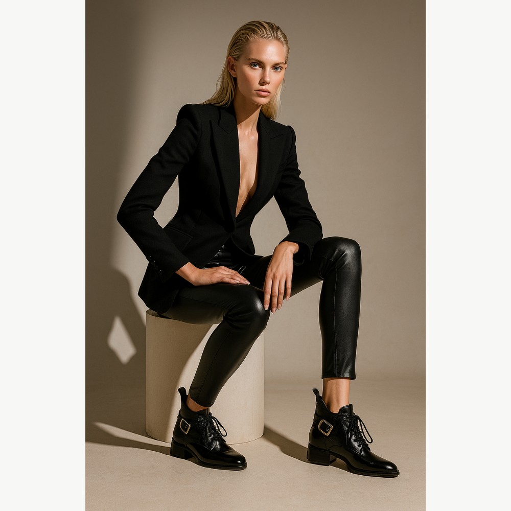 Жіночі чорні лакові ботильйони Bellum 5724-161-2-kris-3-2-21z 5165