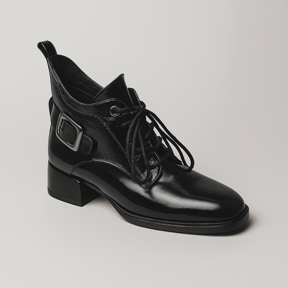 Жіночі чорні лакові ботильйони Bellum 5724-161-2-kris-3-2-21z 5165