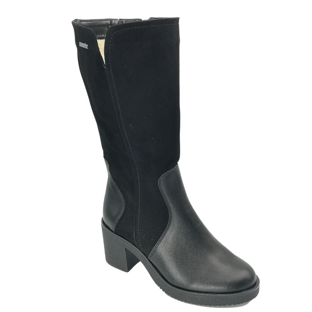 Women's black winter boots Steizer (Poland) model 5166