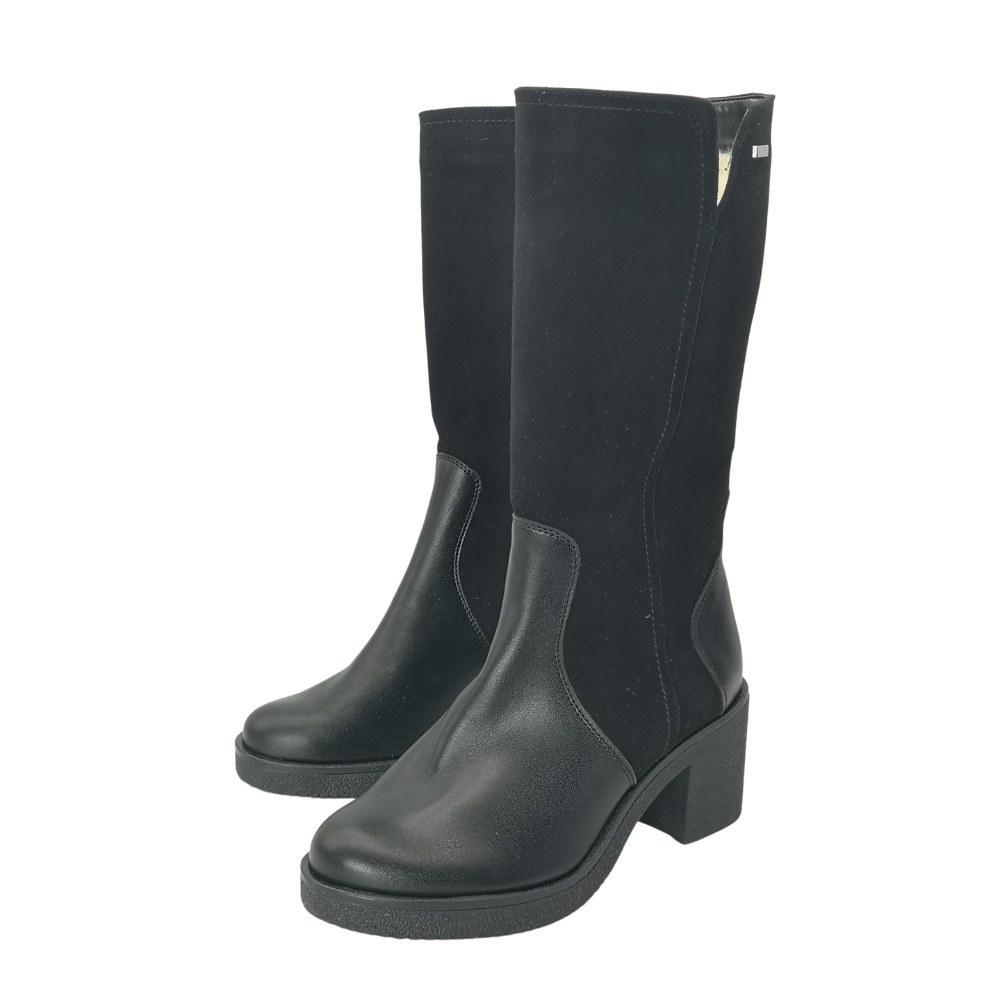 Women's black winter boots Steizer (Poland) model 5166