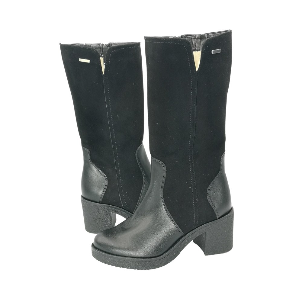 Women's black winter boots Steizer (Poland) model 5166