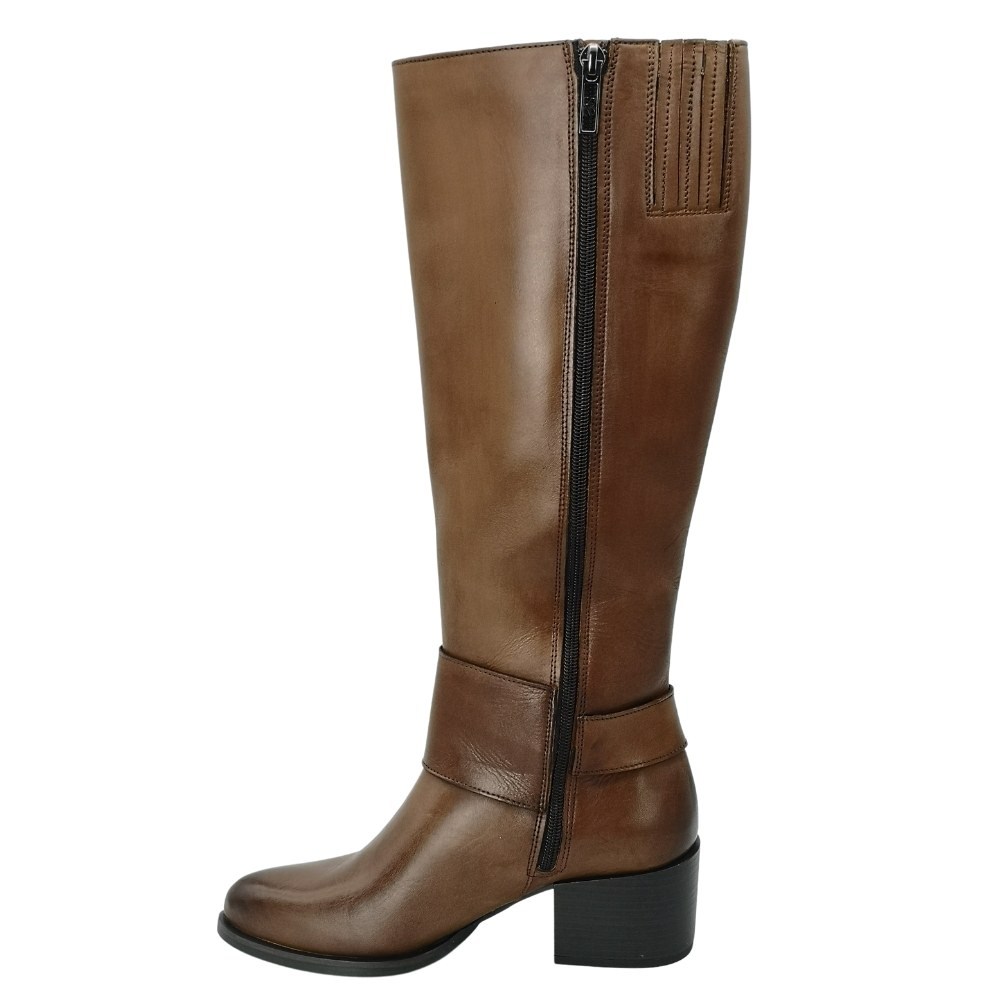 Женские коричневые сапоги Szydlowski (Польша) модель 5167