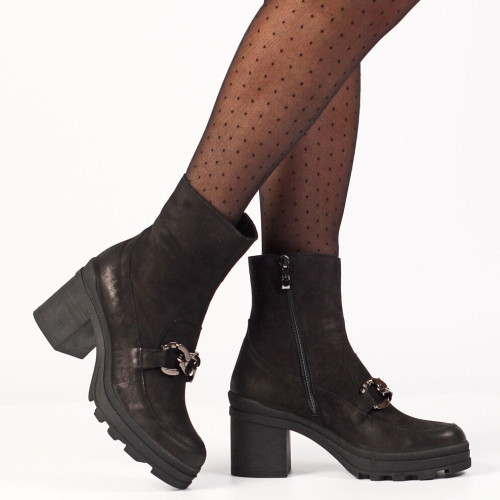 Женские черные ботинки Simen Польша 4365a 5170